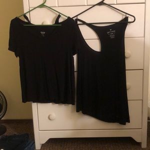 2 black shirts